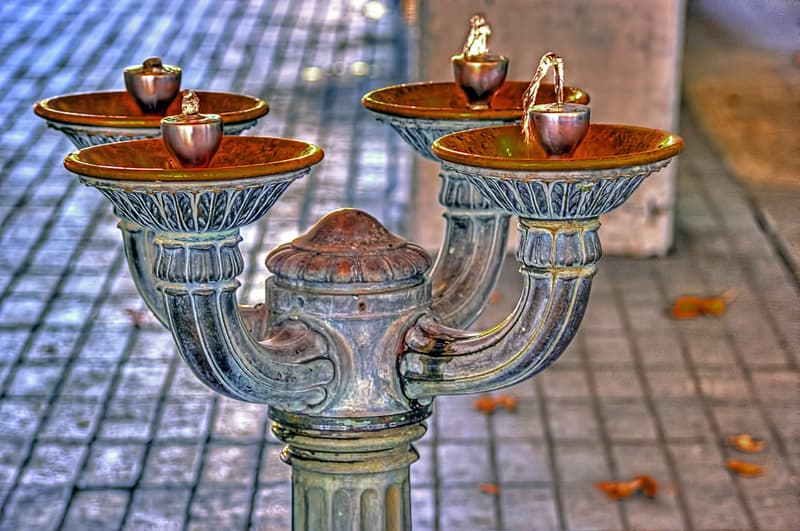 A Benson Bubbler drinking fountain